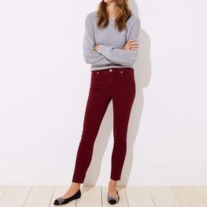 Modern Soft Skinny Jeans in French Burgundy